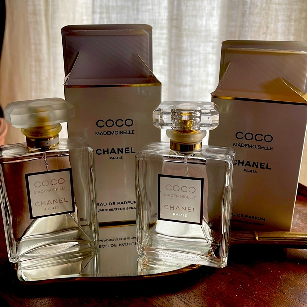 Chanel empty with box of Chanel Coco Mademoiselle 3.4